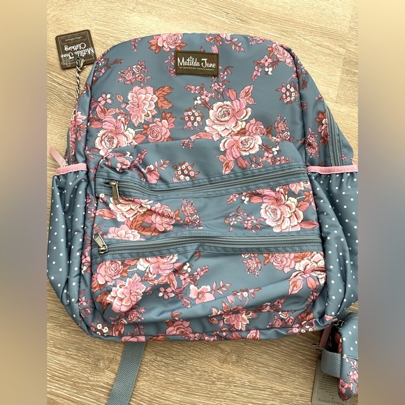 NWT Matilda Jane Harlow Floral Backpack + pencil Case + Lunch Bag 3 pcs SET NWT - Picture 9 of 13